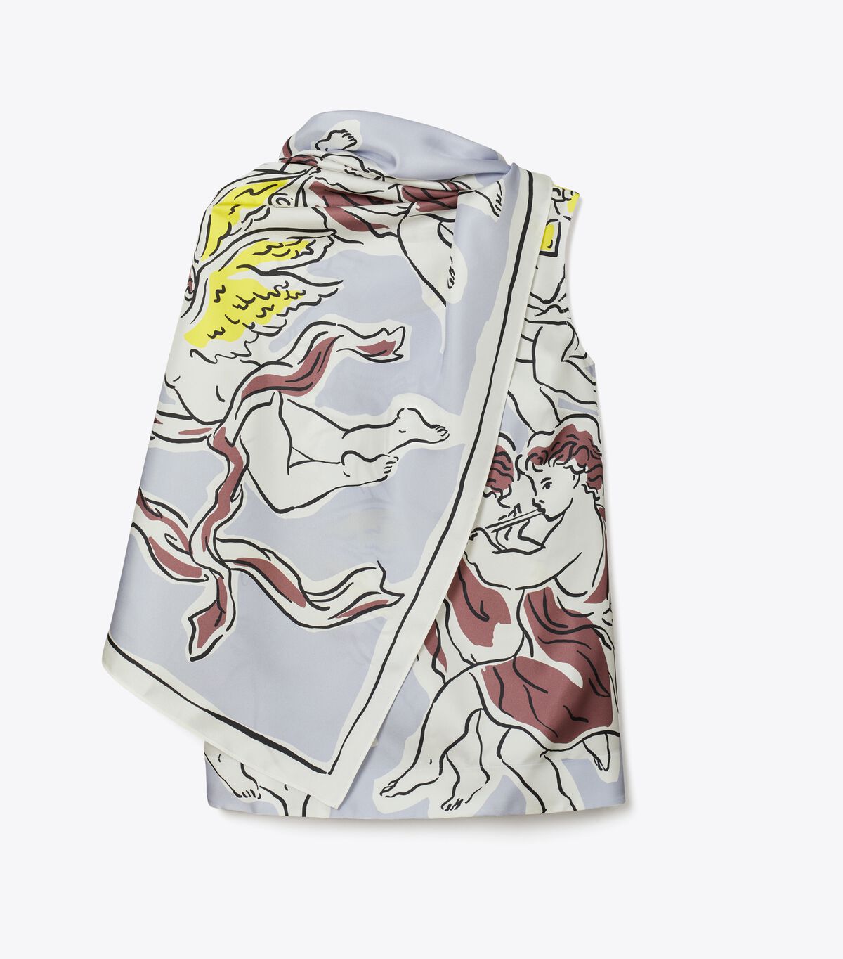 tory burch printed silk cape top