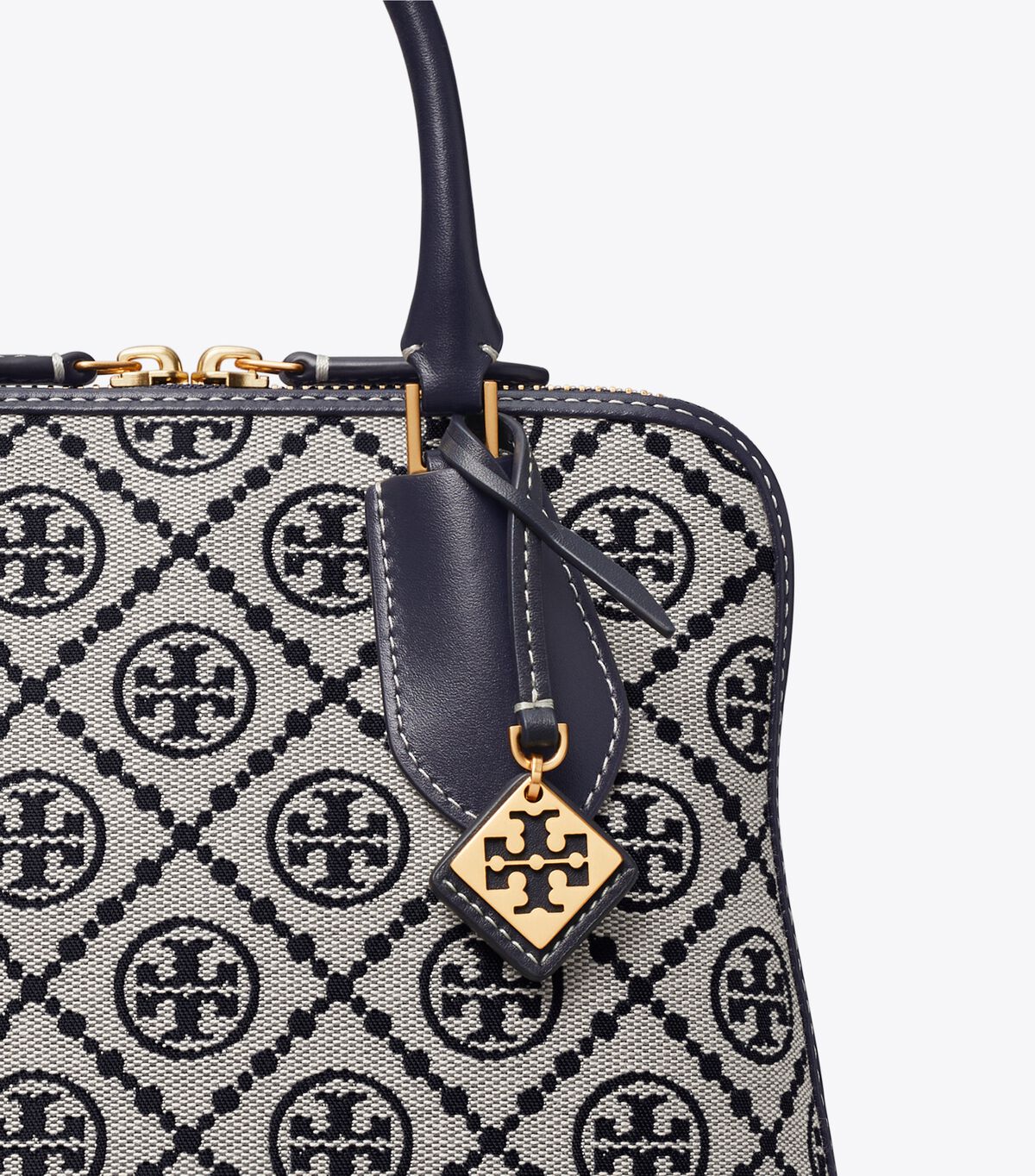 tory burch mini t monogram jacquard swing satchel