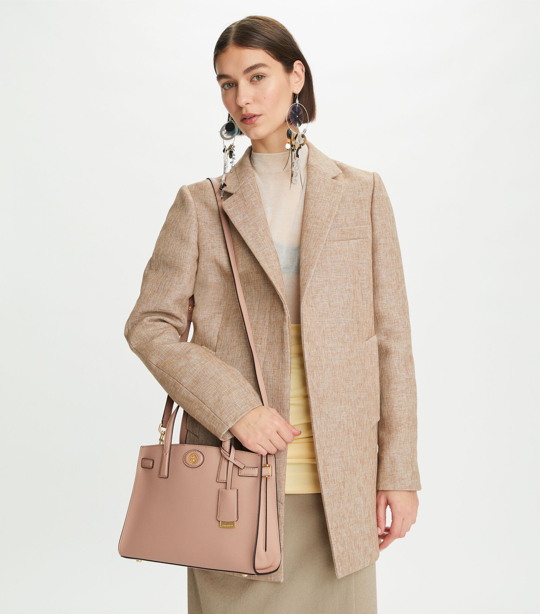 Small Robinson Satchel, Bistro Brown Tory Burch KSA