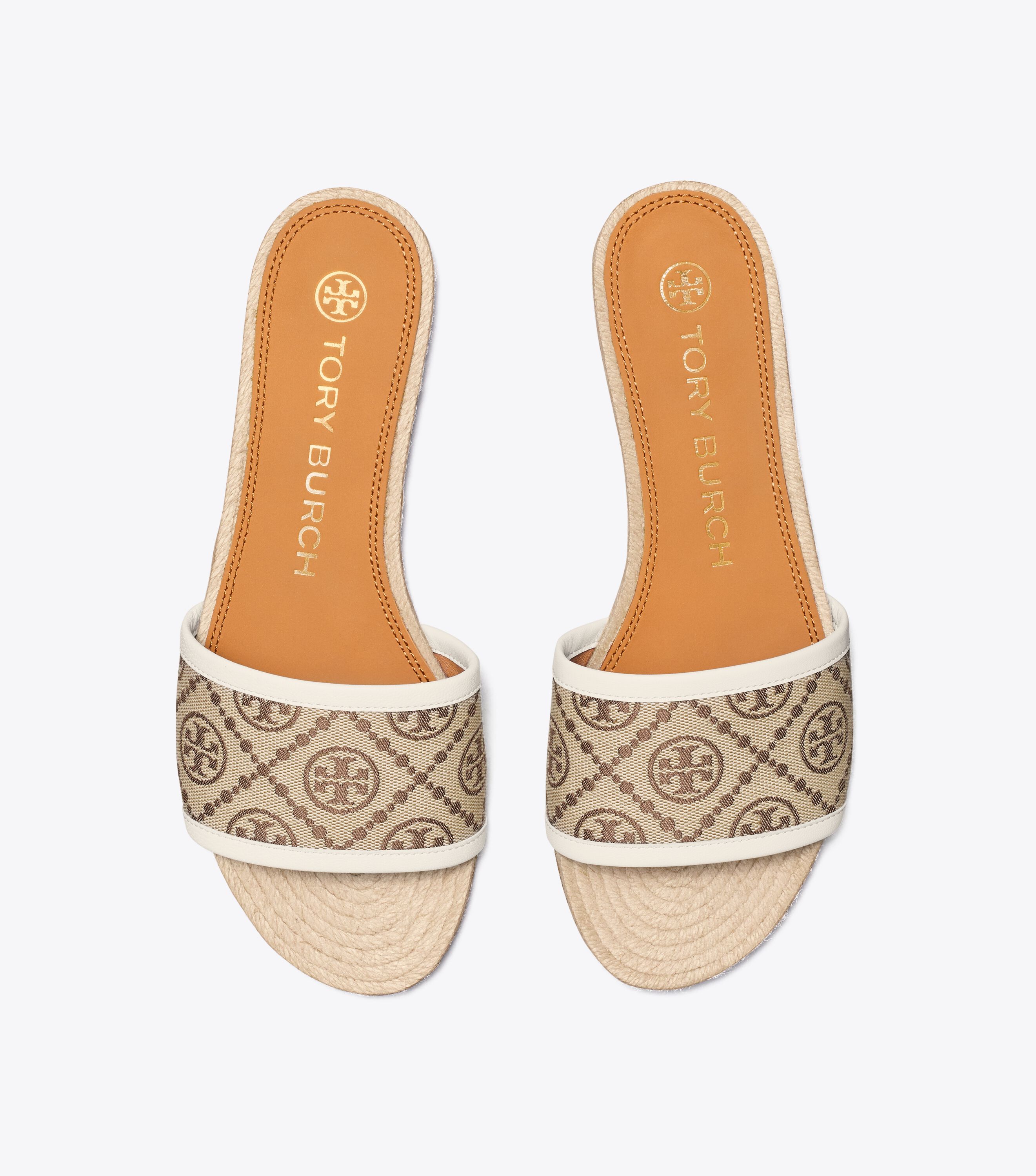 T Monogram Espadrille Slide Shoes Tory Burch