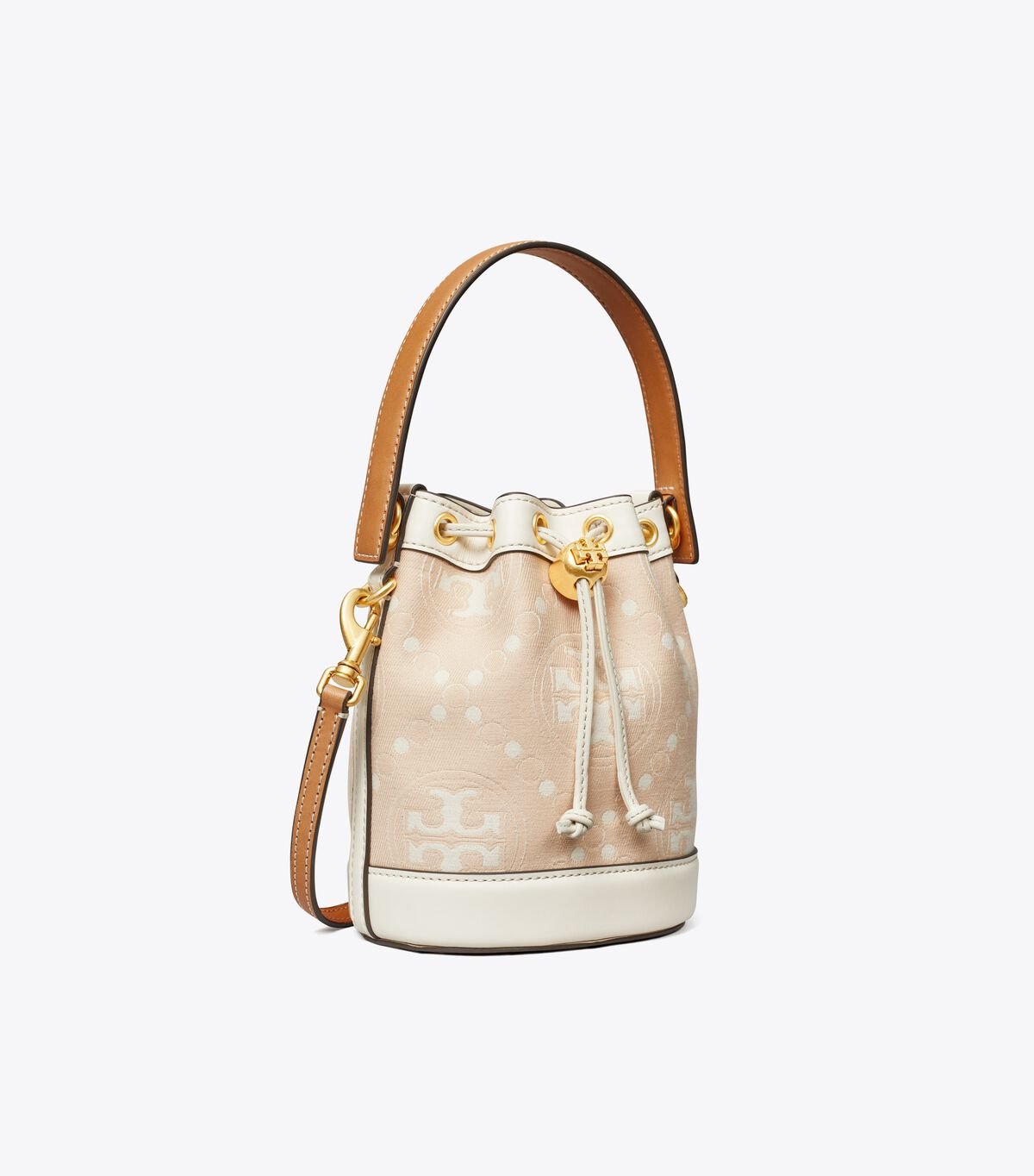 tory burch mini t monogram bucket bag