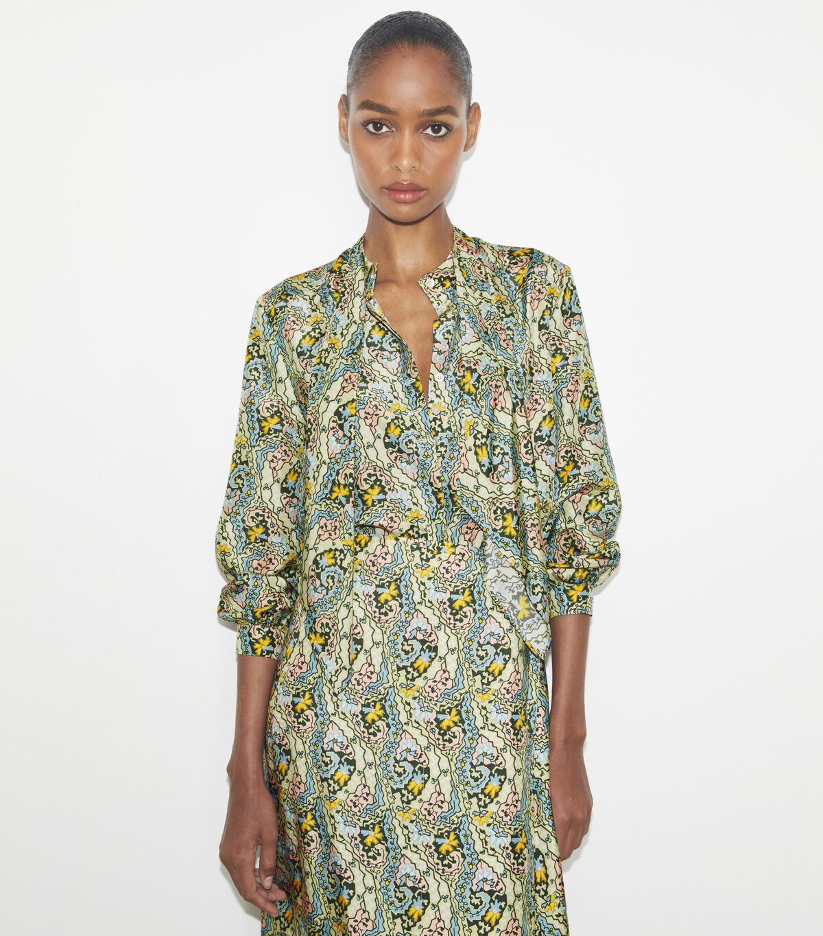 tory burch silk bow blouse