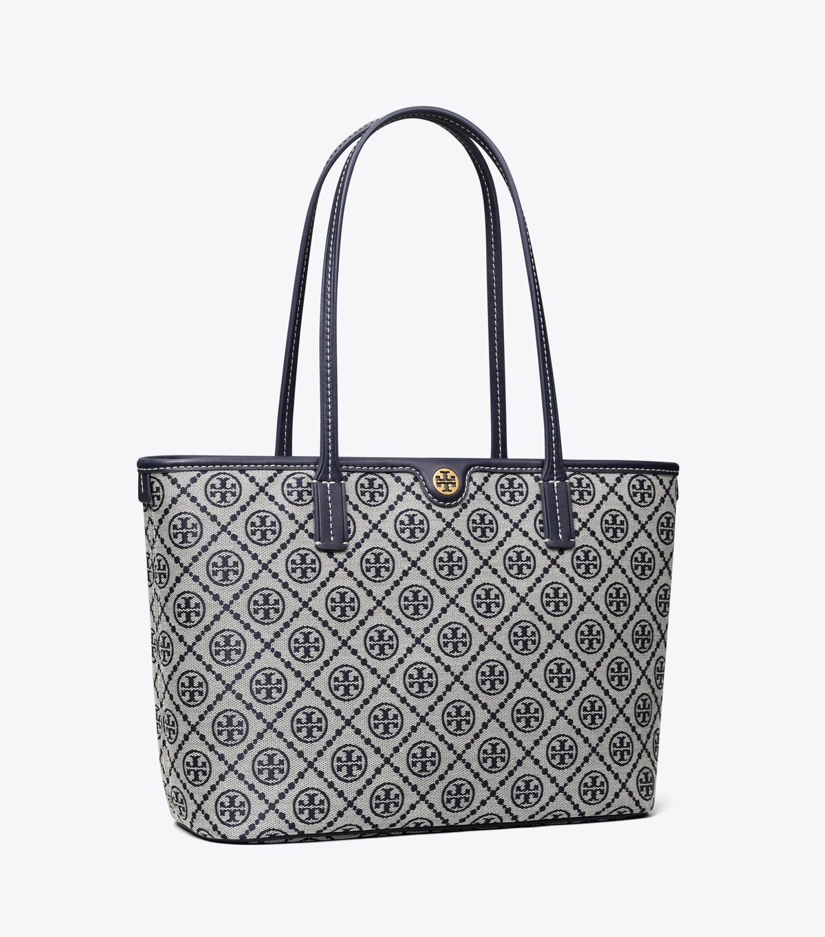 tory burch small t monogram zip tote