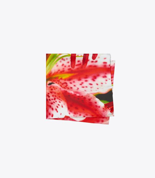 tory burch lily silk square scarf