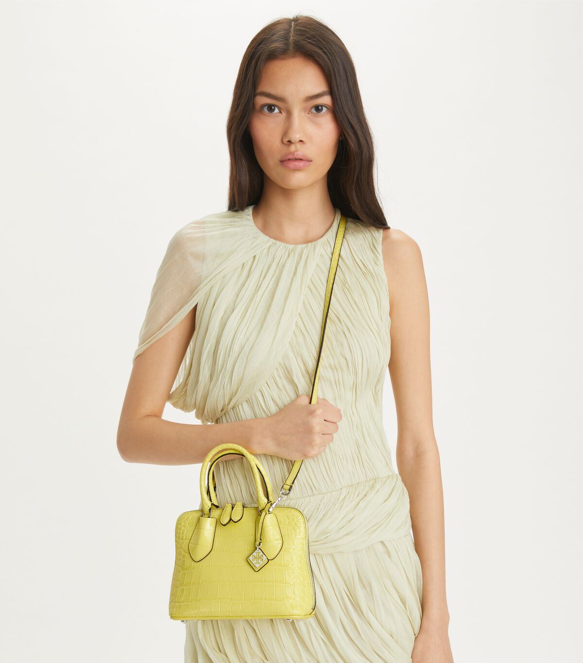 tory burch mini embossed swing satchel