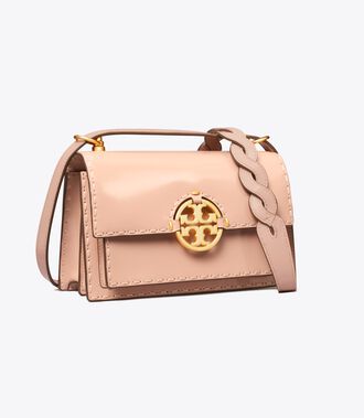 Small Miller Spazzolato Pickstitch Flap Shoulder Bag | Handbags | Tory Burch