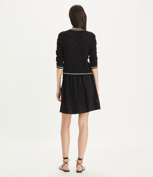 tory burch kendra logo lace cardigan