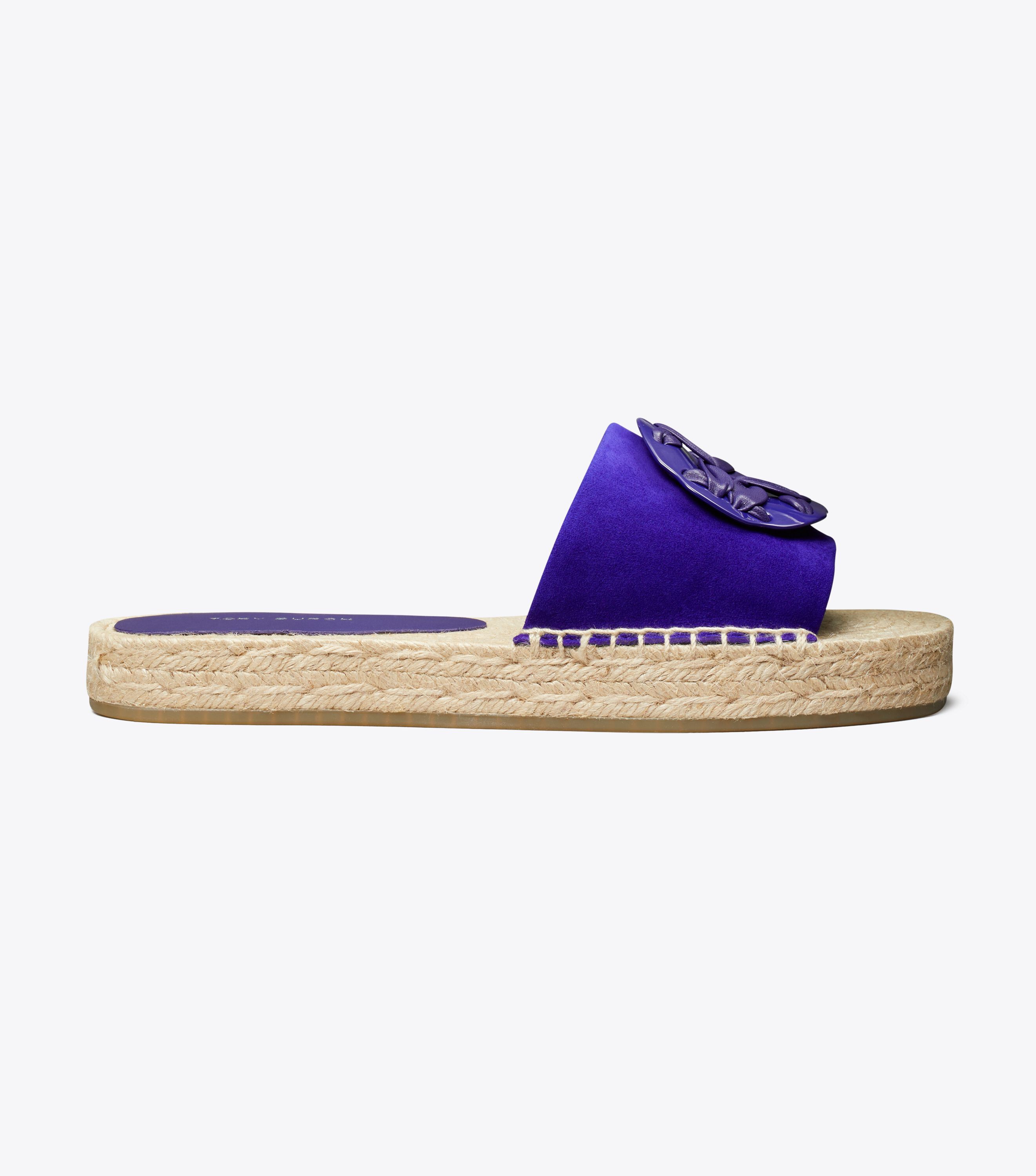 Woven Double T Espadrille Slide