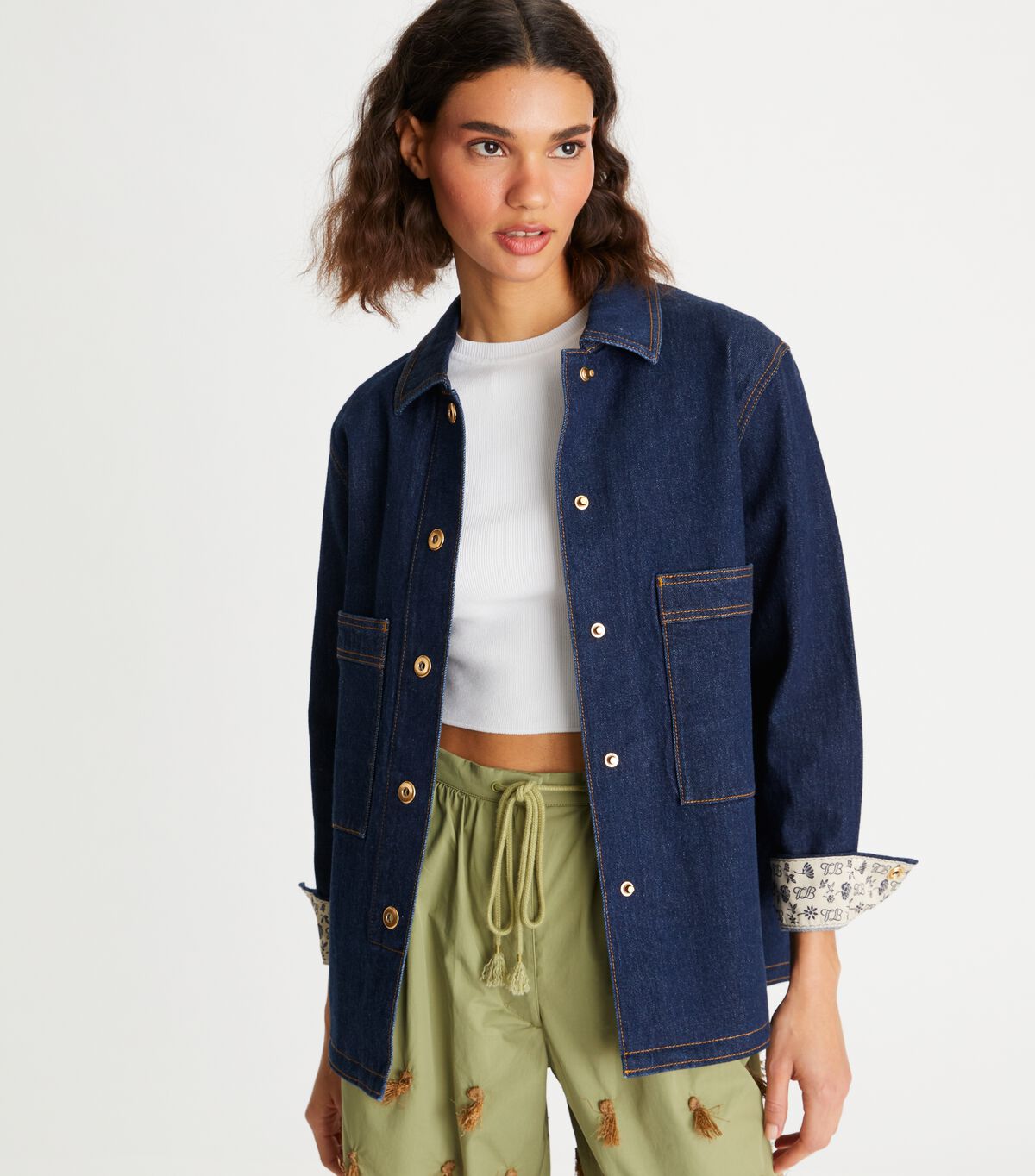 Denim Barn Jacket Tory Burch