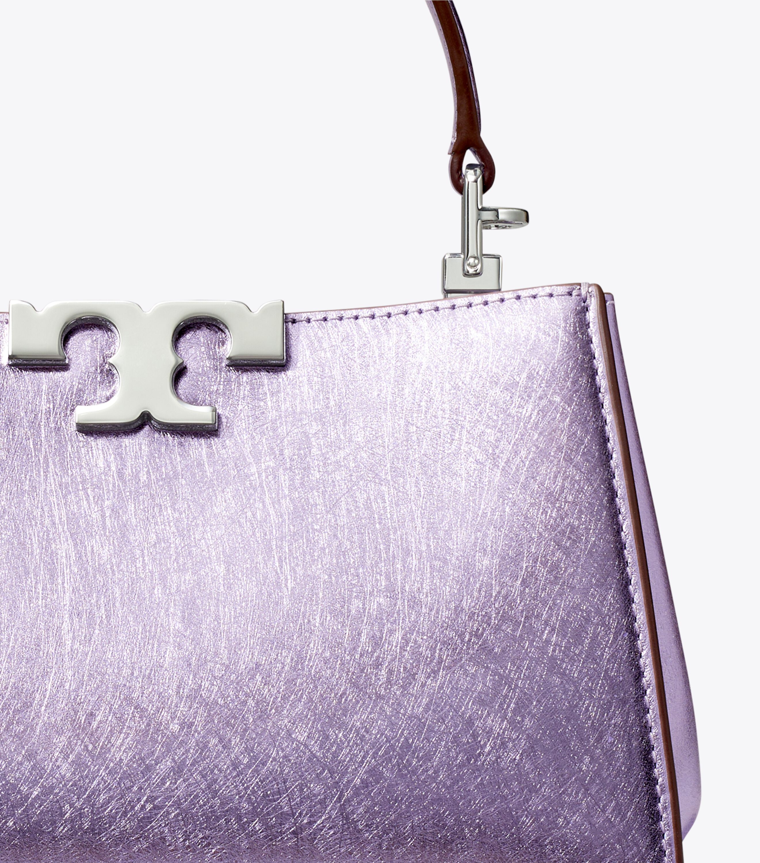 Mini Eleanor Metallic Satchel, Lavender Metallic | Tory Burch KSA