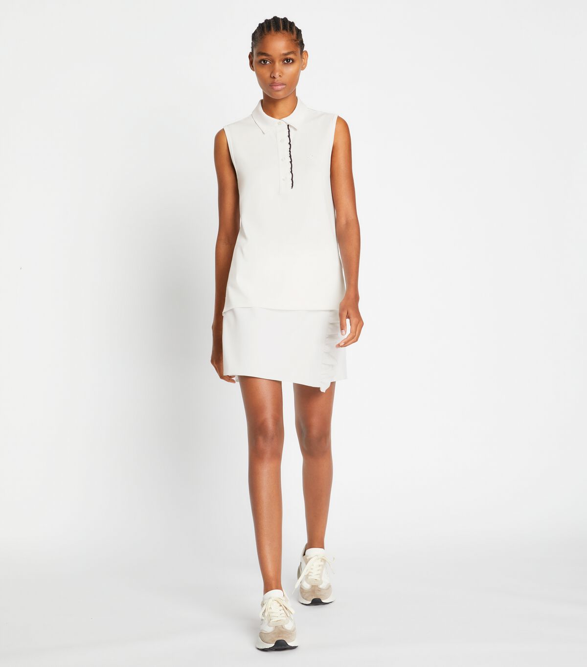 tory burch tech twill ruffle skort