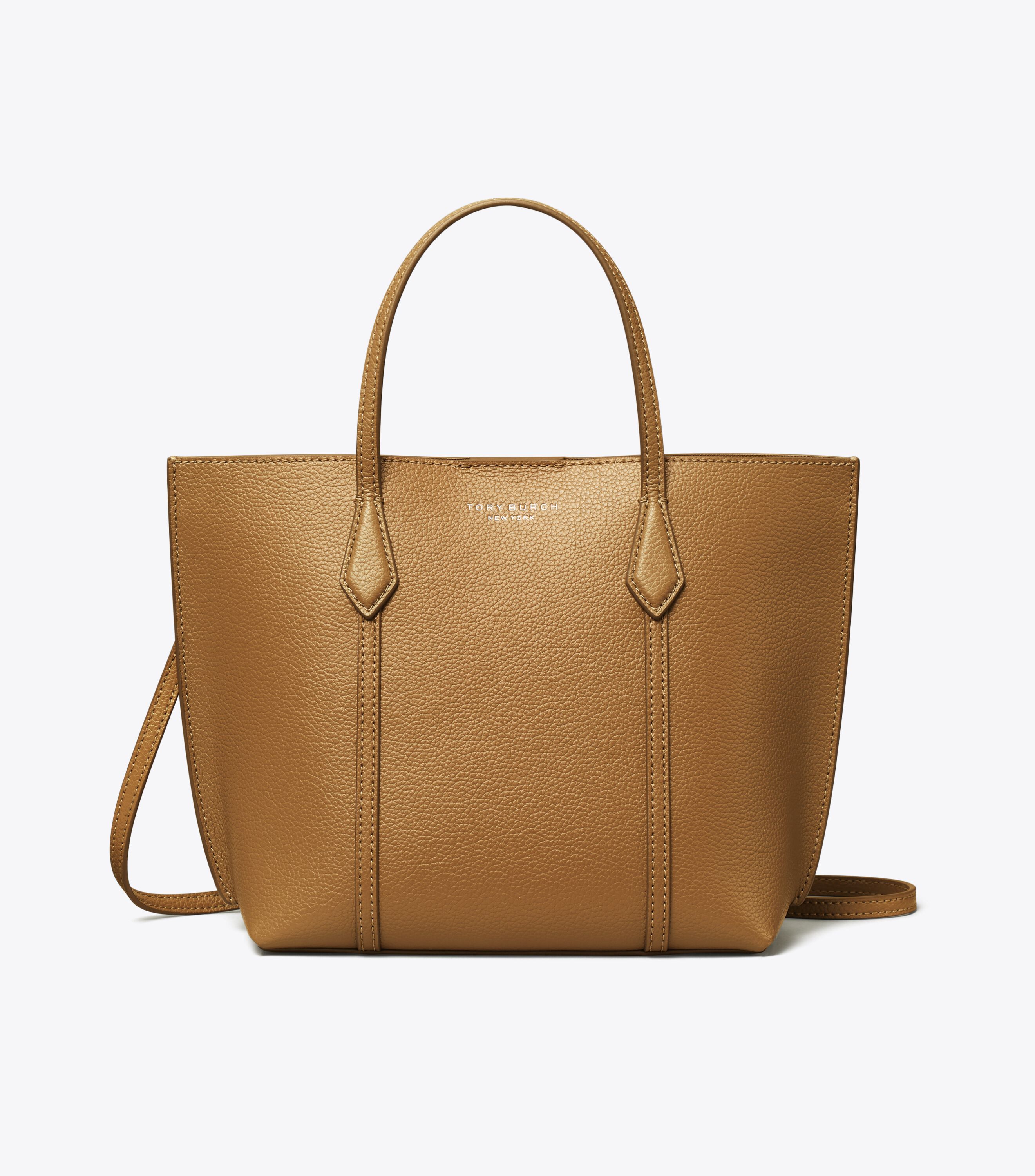 Small Perry Zip Tote, Autumn Brown | Tory Burch KSA