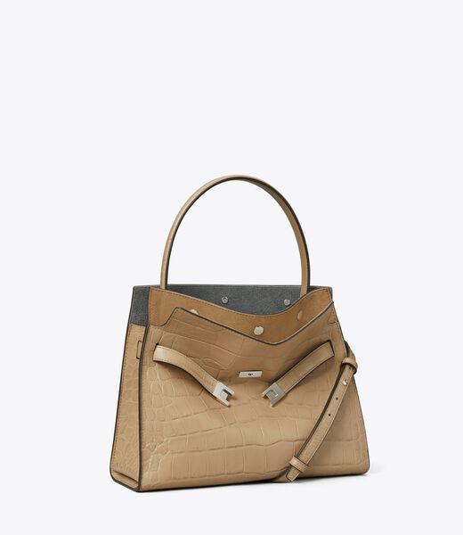 tory burch small lee radziwill embossed double bag