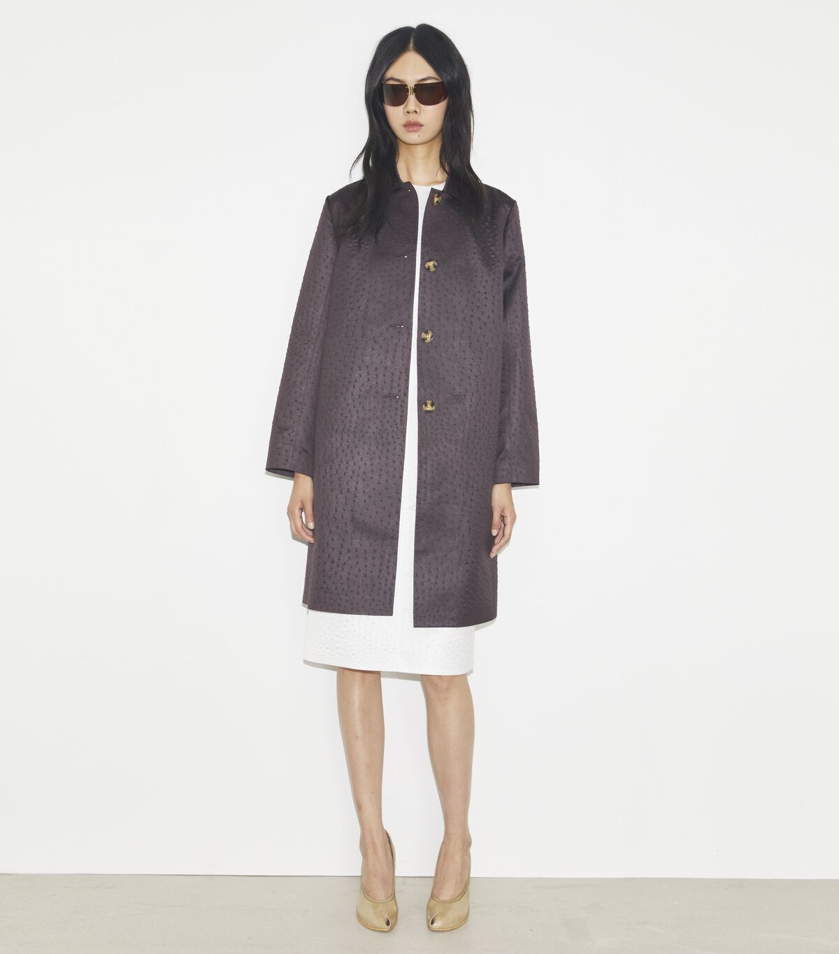 tory burch viscose car coat