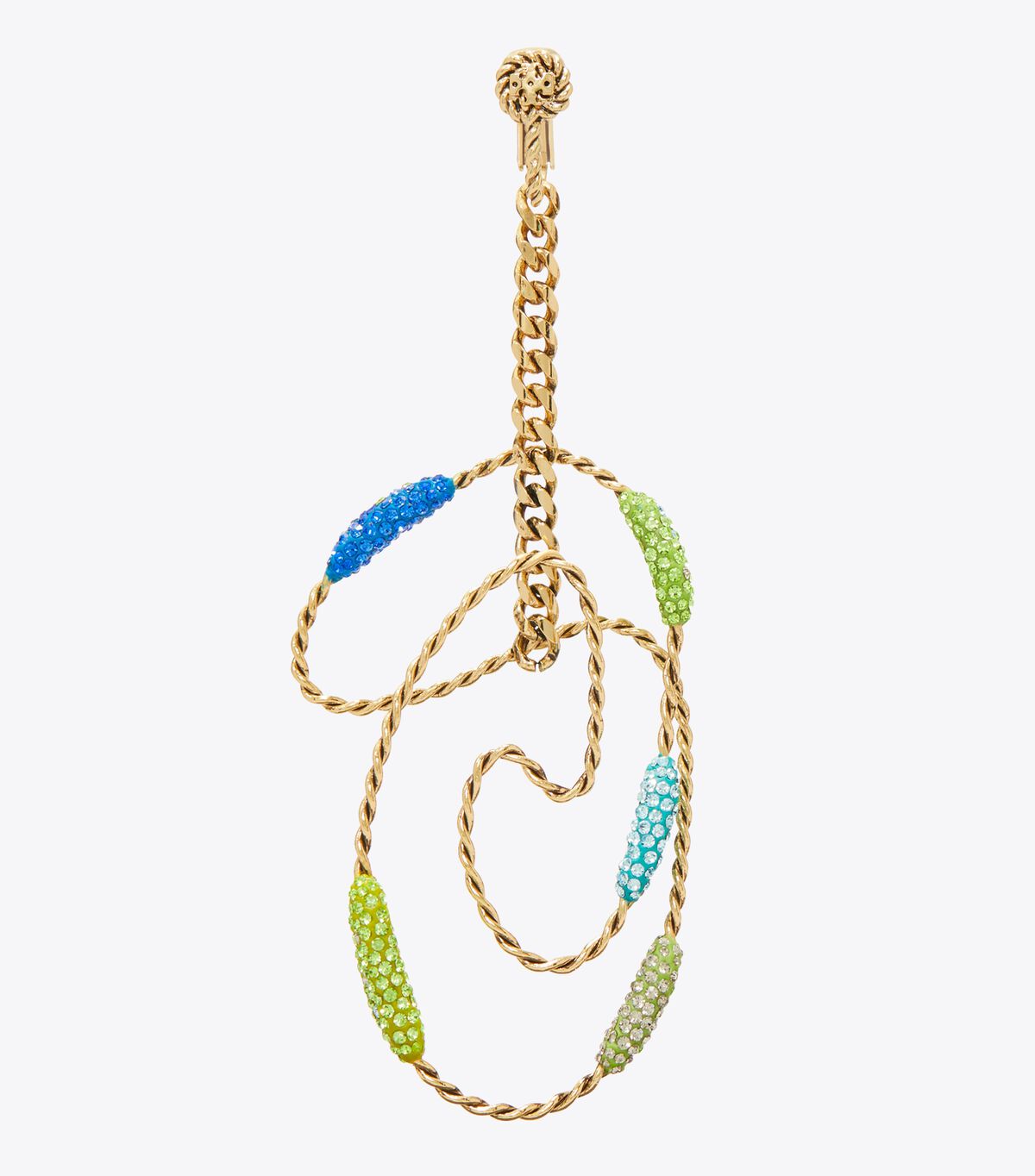 tory burch أقراط حلقية رانوي بتصميم دوامة