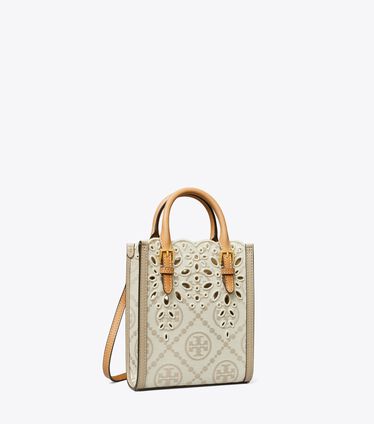 Mini T Monogram Eyelet Tote