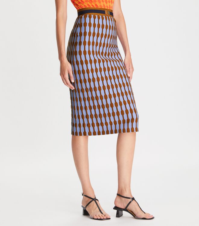 Bubble Stripe Skirt | Ready-To-Wear | Tory Burch