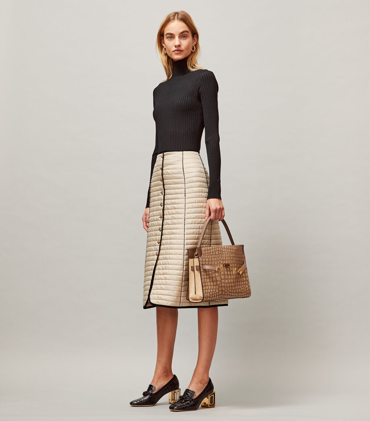 tory burch jessa metal heel loafer pump
