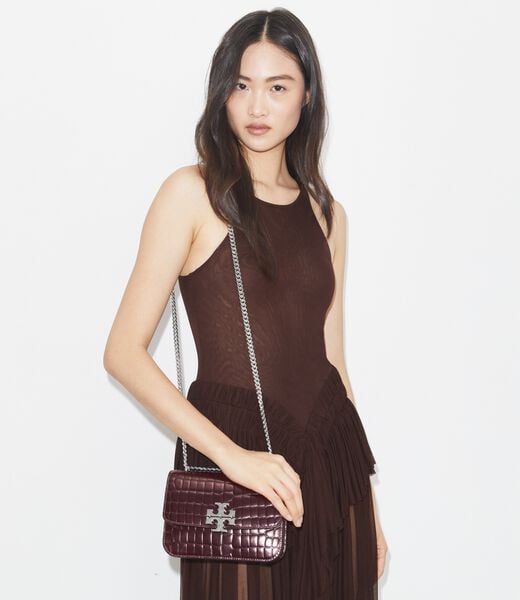 tory burch small eleanor croc embossed shoulder bag