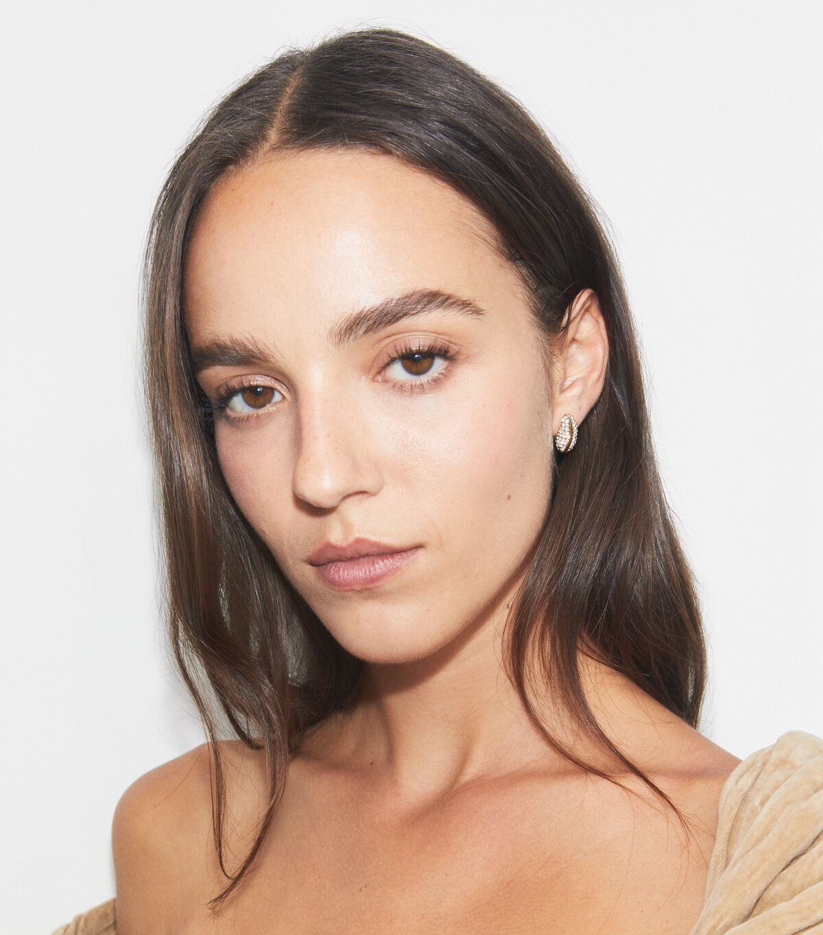 Small Pierced Pavé Earrings tory burch small pierced pav earrings