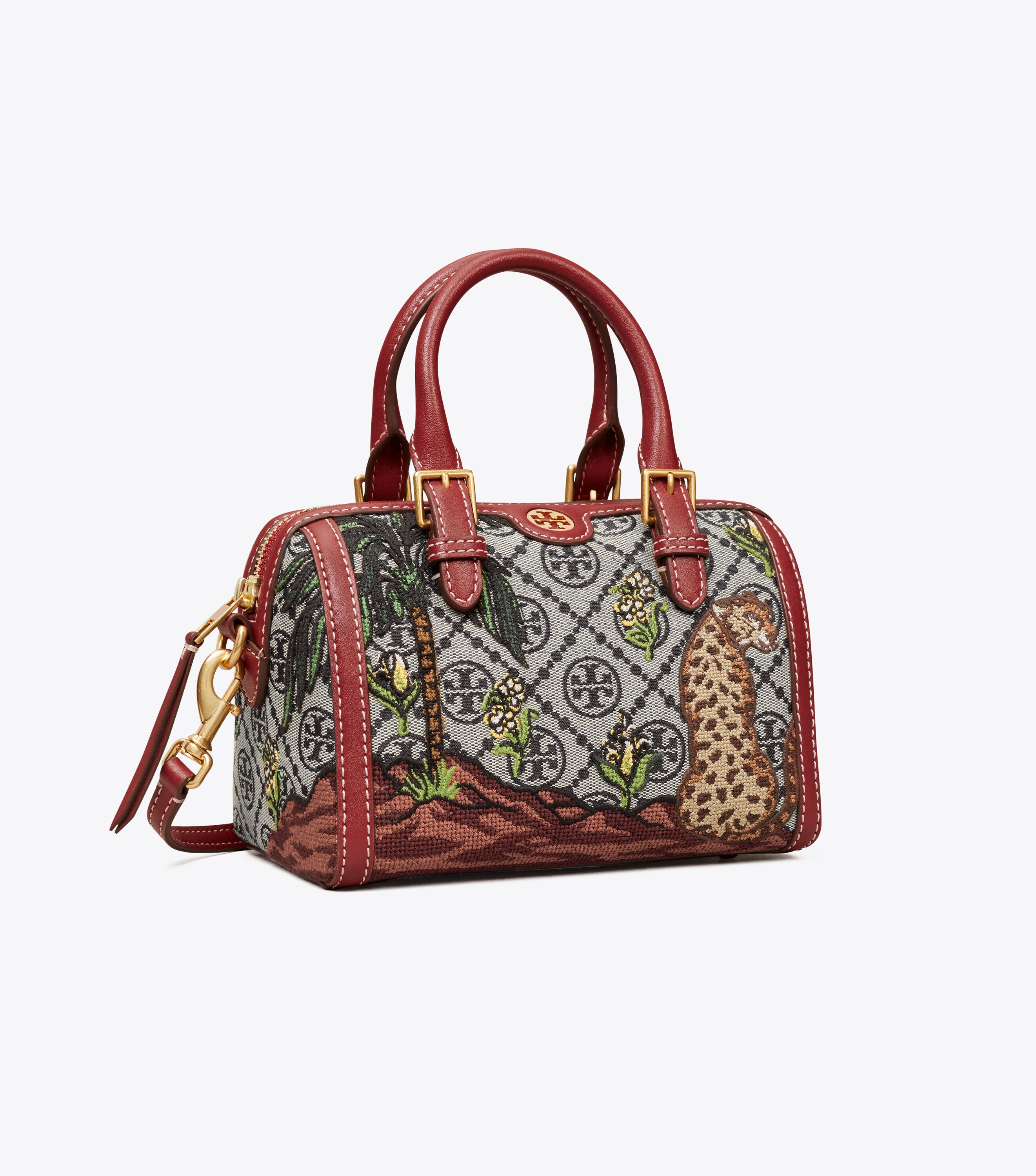T Monogram Embroidered Mini Barrel Tory Burch KSA Navigation
