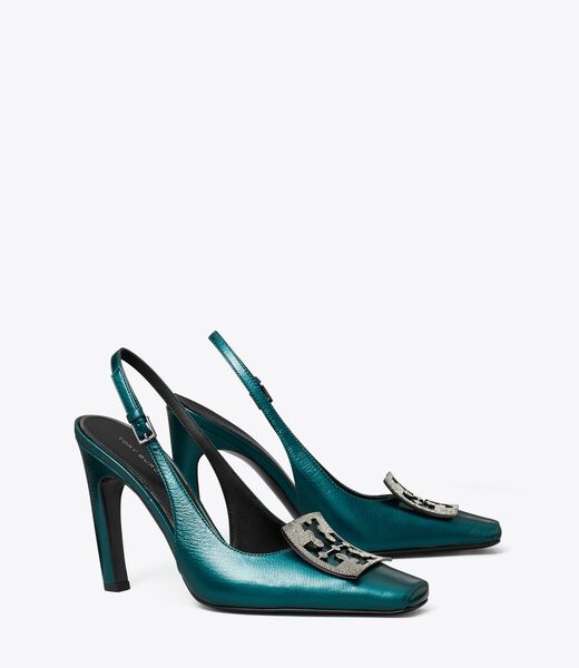 tory burch pav cut out logo heel