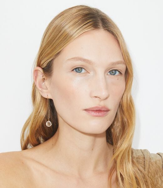 أقراط أيقونة باف خيطية مرصعة بالجواهر tory burch أقراط أيقونة باف خيطية مرصعة بالجواهر