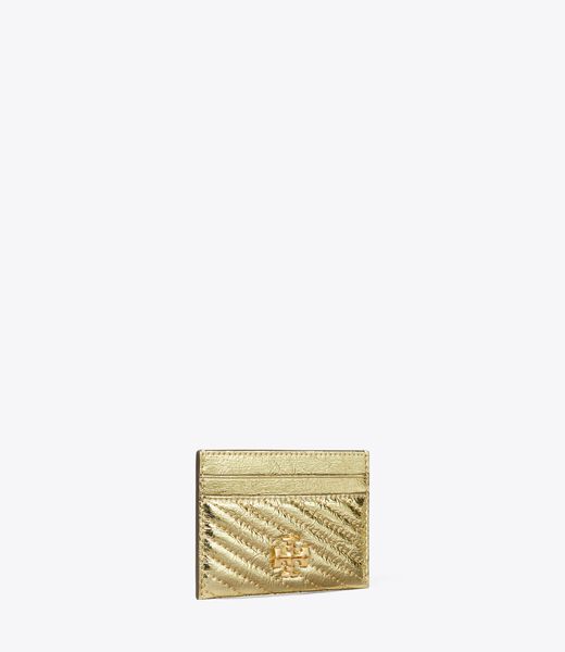 tory burch kira metallic moto quilt card case
