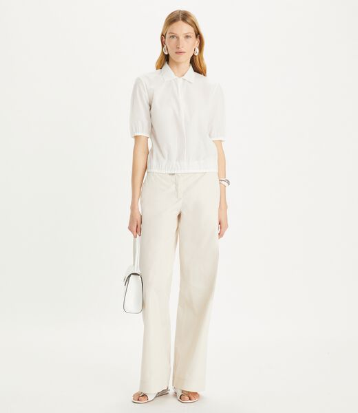 tory burch nylon taffeta zip polo