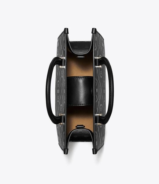 tory burch t monogram top handle embossed tote