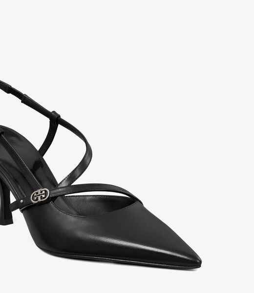 tory burch حذاء بإبزيم مزدوج على شكل حرف t