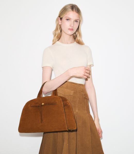 tory burch romy suede bauletto