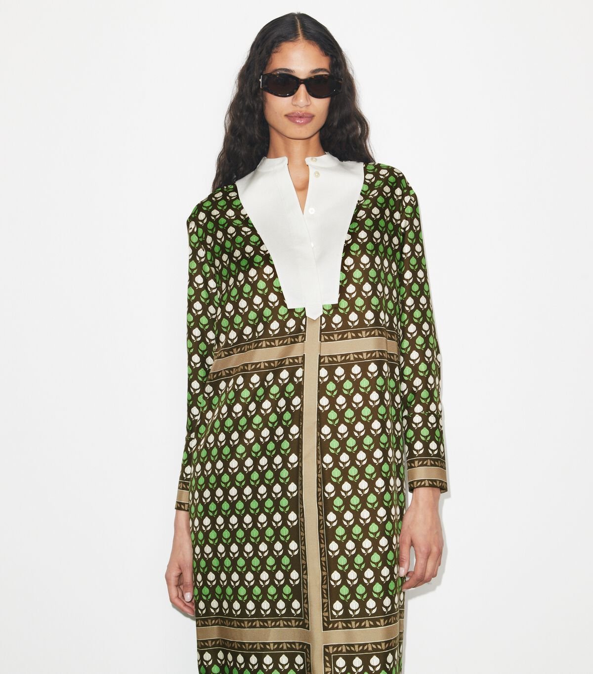 tory burch silk shirtdress