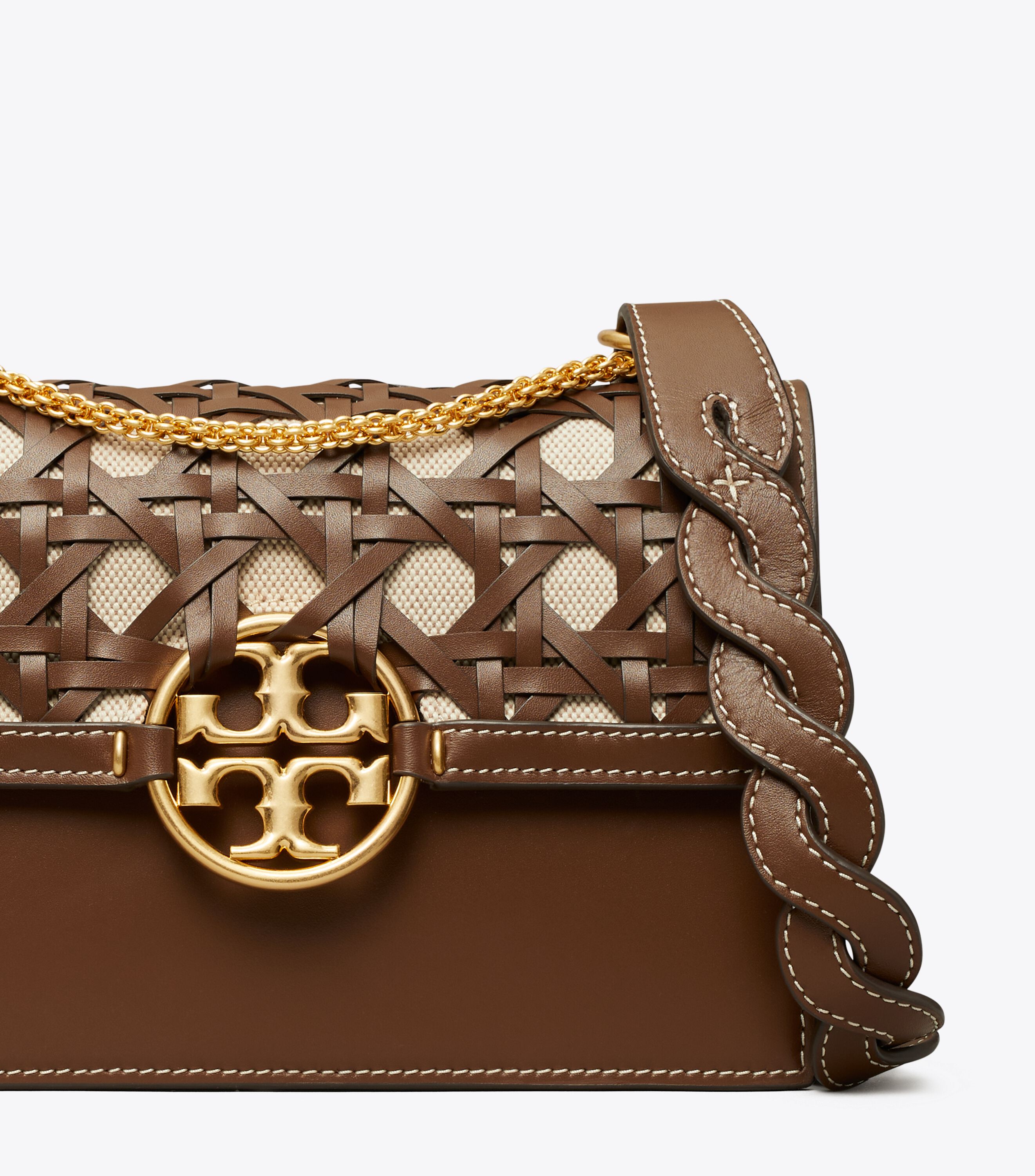 Miller Basketweave Small Shoulder Bag, Star Anise | Tory Burch KSA