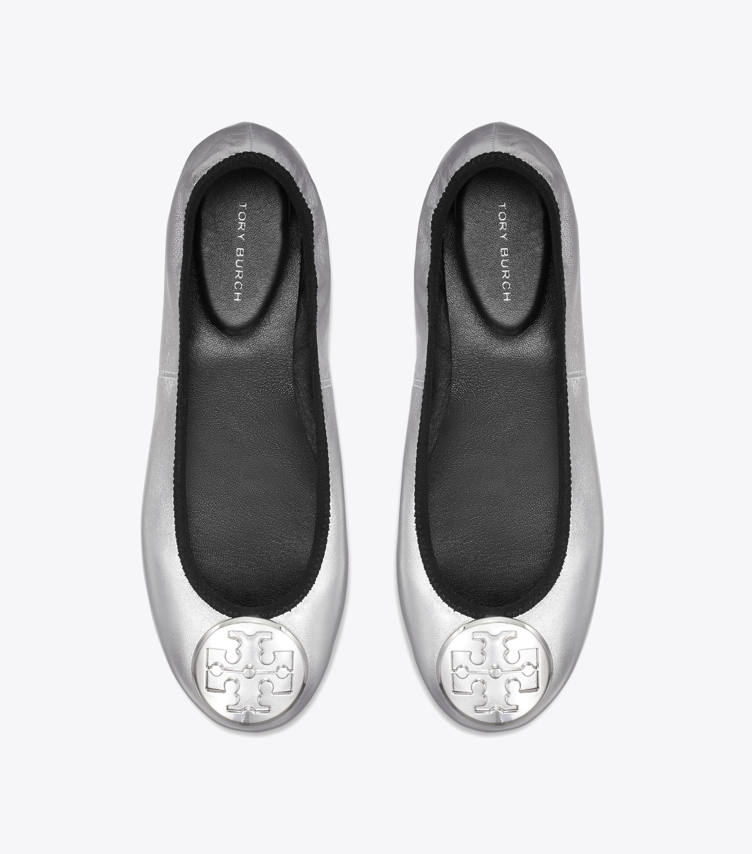 Reva Travel Ballet, Silver / Silver | Tory Burch KSA