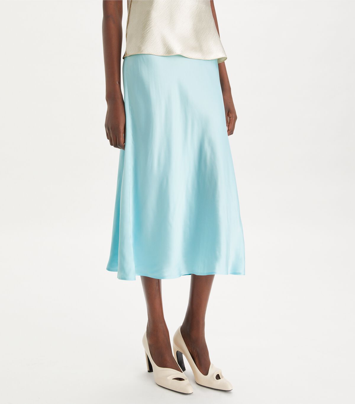tory burch satin skirt