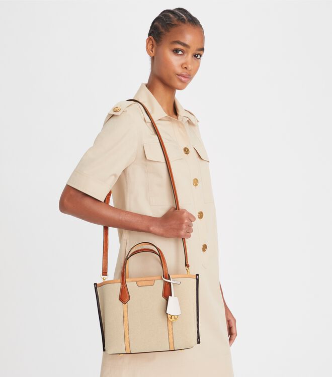 Small Perry Canvas Triple-Compartment Tote | Handbags | Tory Burch