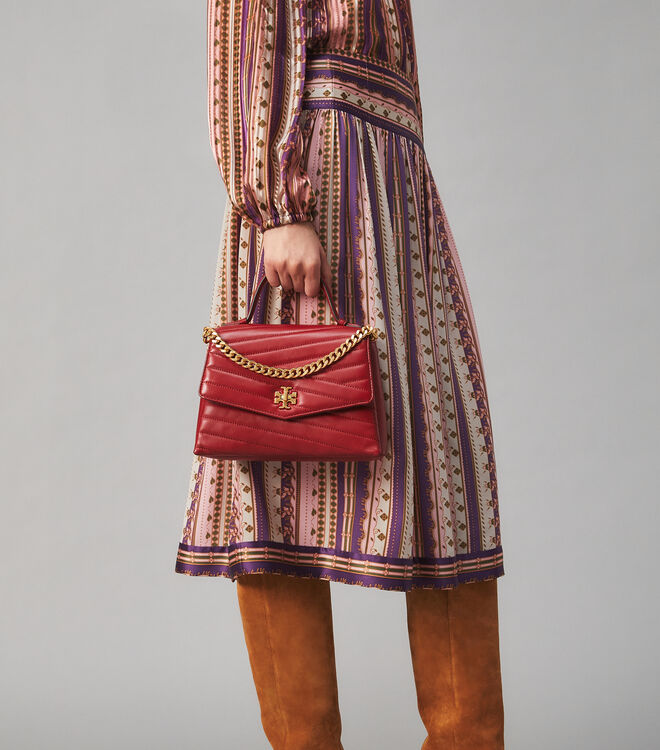 Kira Chevron Top Handle Satchel