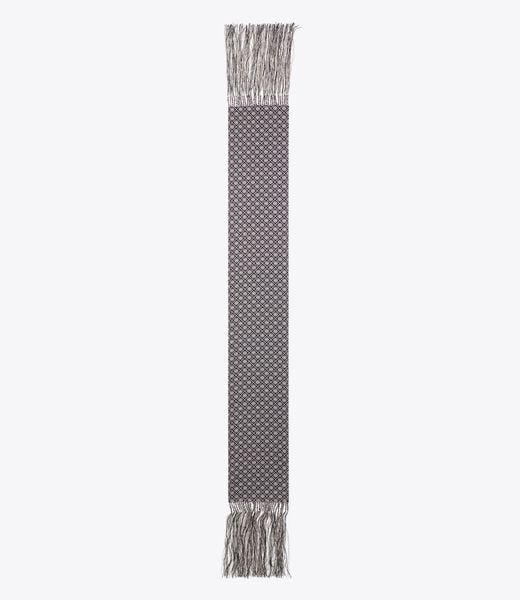T Monogram Fringed Oblong Scarf tory burch t monogram fringed oblong scarf