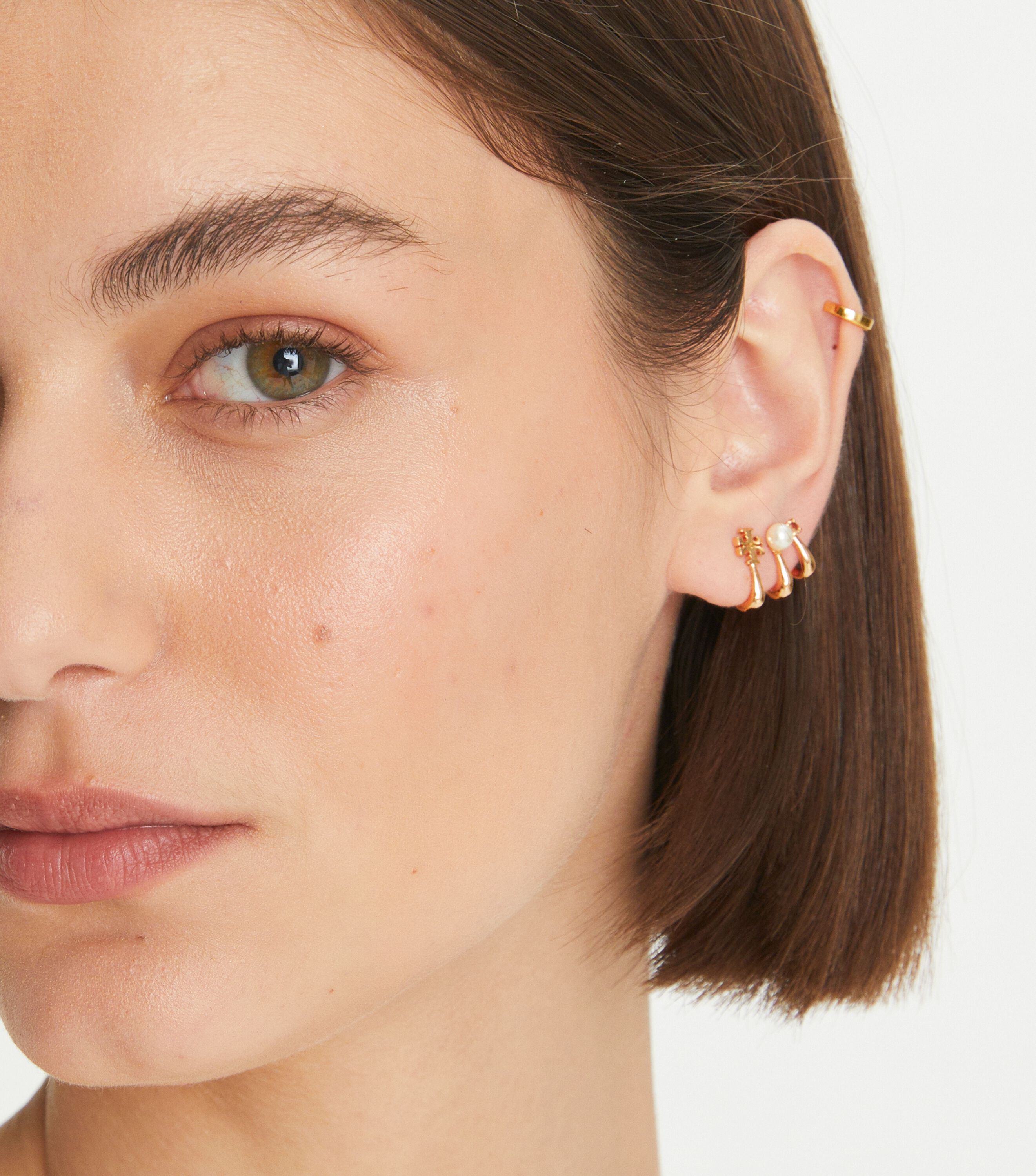 Kira Pearl Multi Hoop Earring