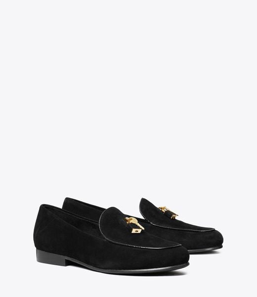 tory burch lock smoking slipper