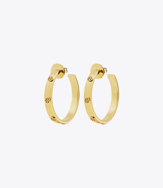 tory burch miller stud hoop earrings