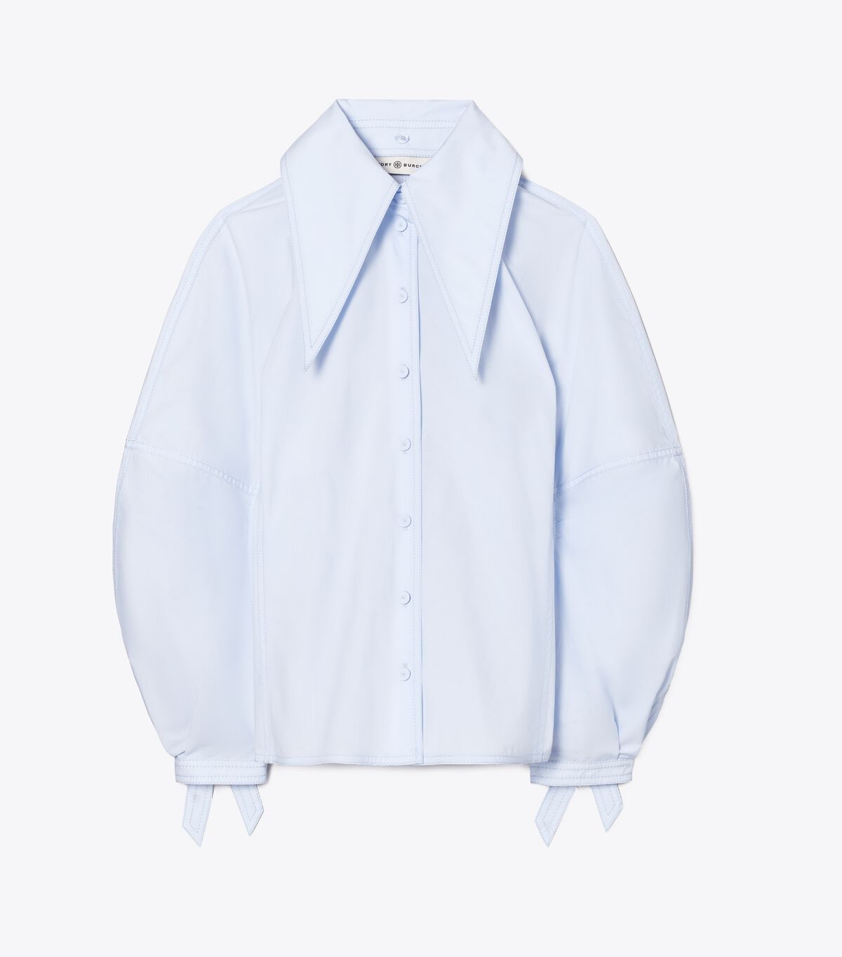 tory burch cotton poplin bow blouse