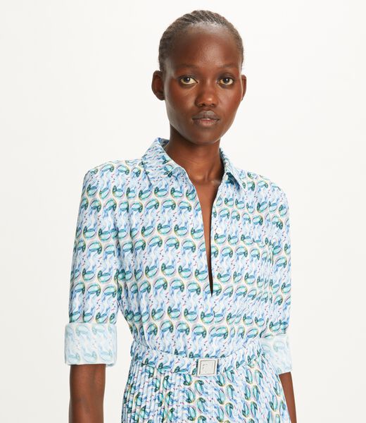 tory burch printed twill dress