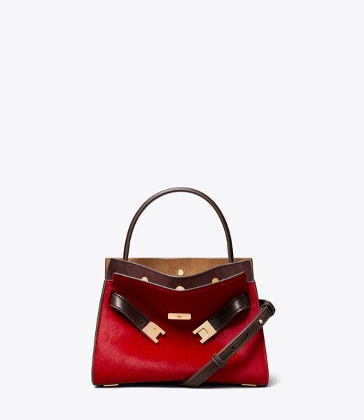 tory burch petite lee radziwill calf hair double bag