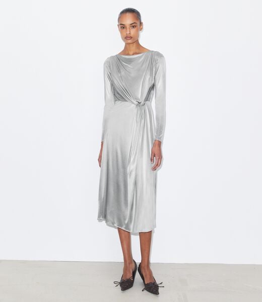 tory burch فستان جيرسي مكشكش