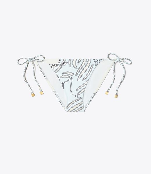 tory burch printed string bikini bottom
