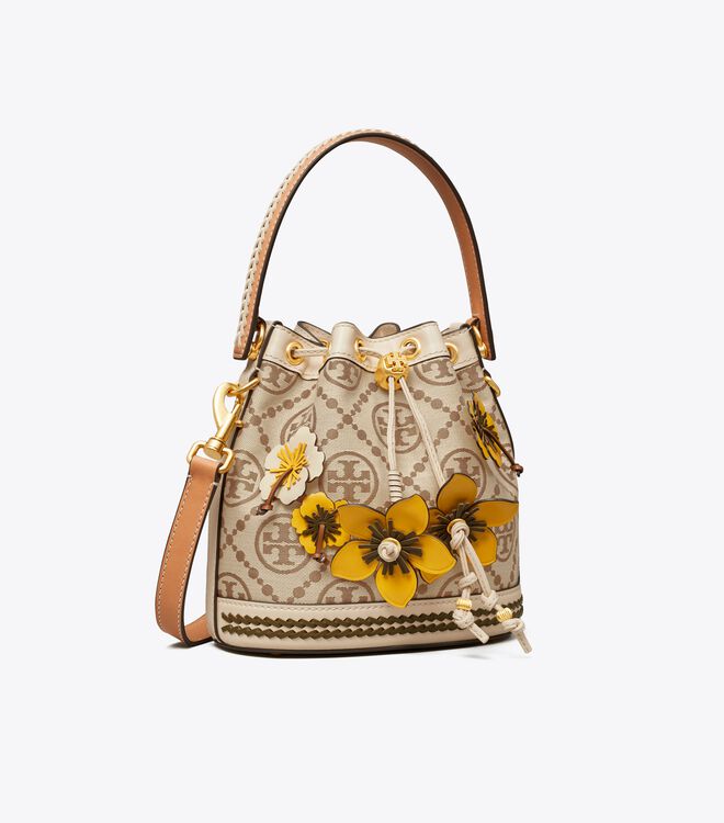 Floral Block T Small Bucket Bag by Tory Burch Accessories for $20