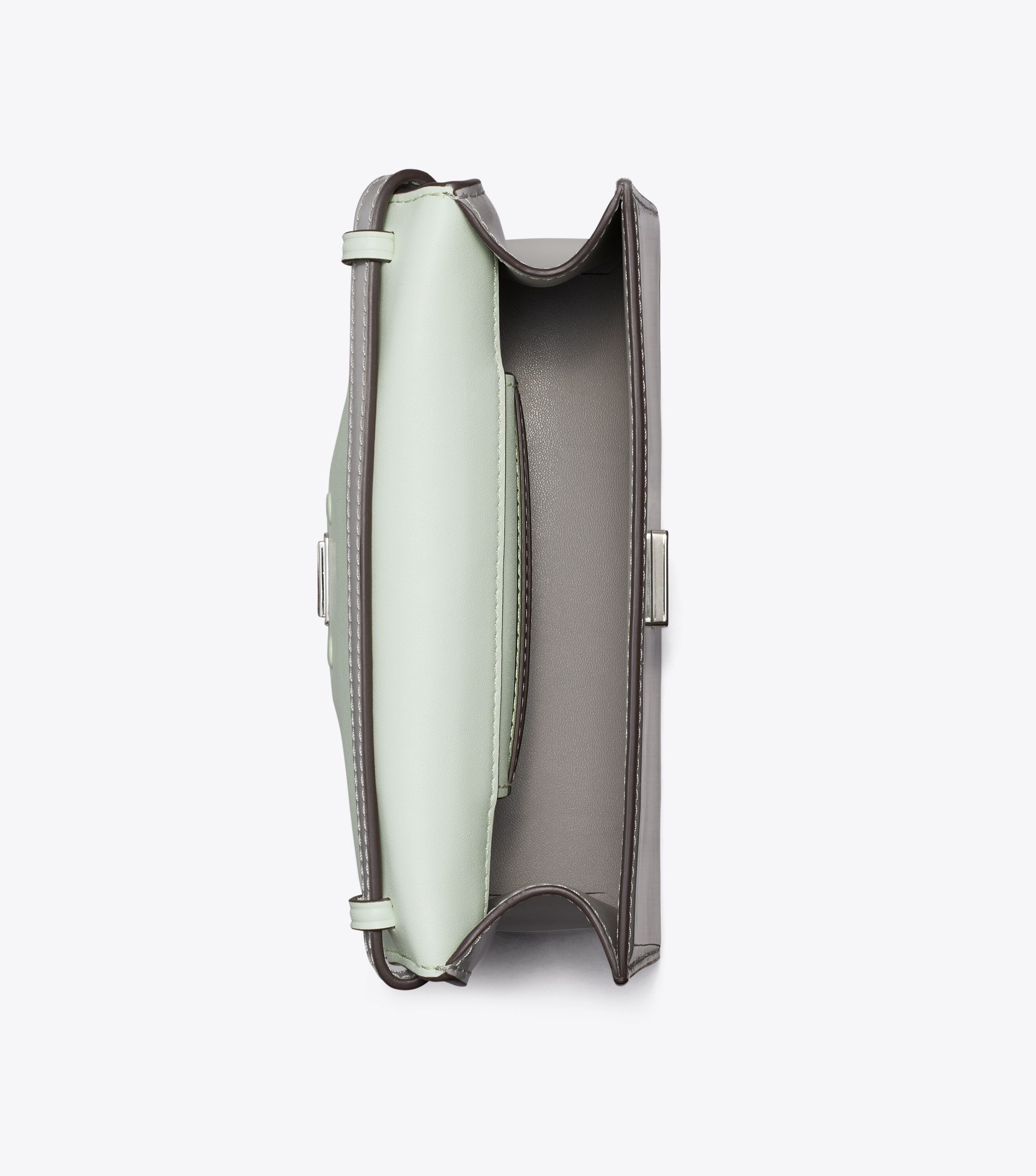 Bon Bon Spazzolato Mini Top-Handle Bag, Misty Cloud | Tory