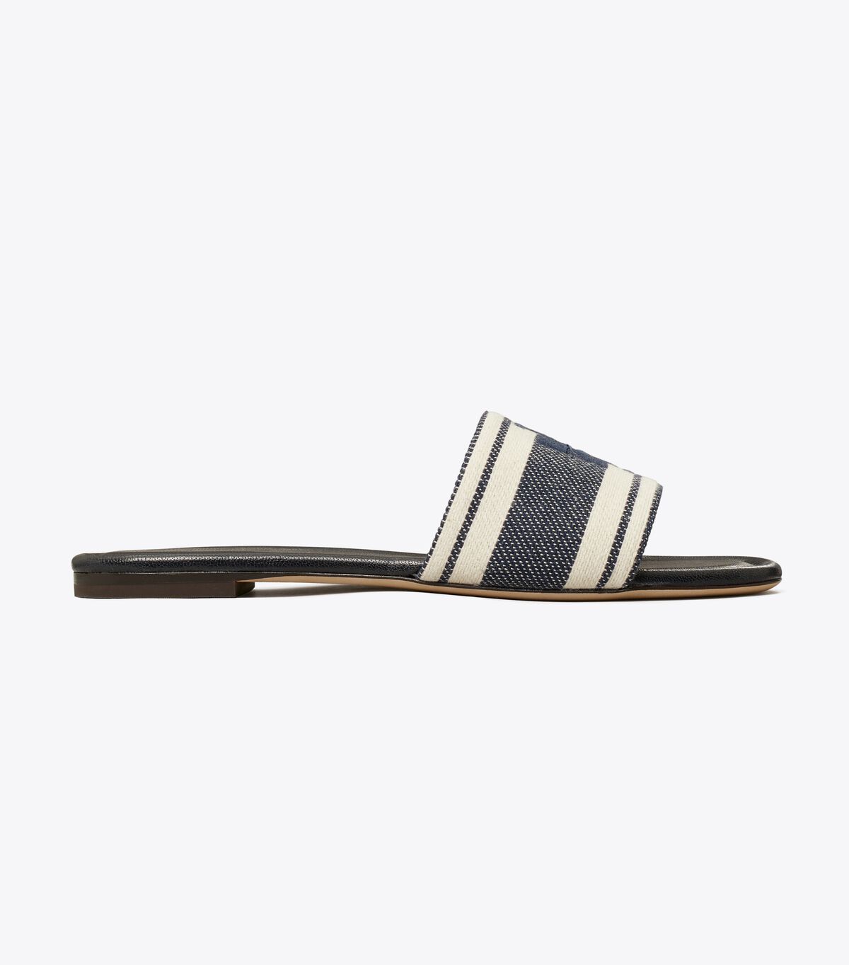 tory burch double t jacquard slide